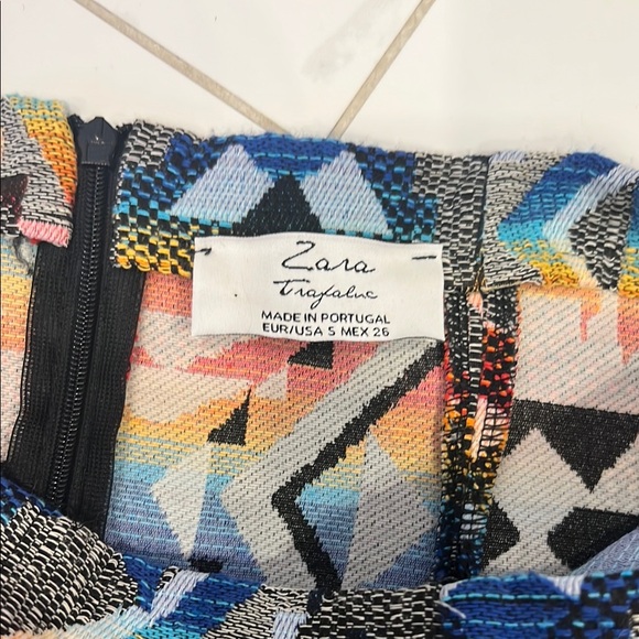 Zara Geometric Patterned Skirt - Multicolor - Picture 2 of 4